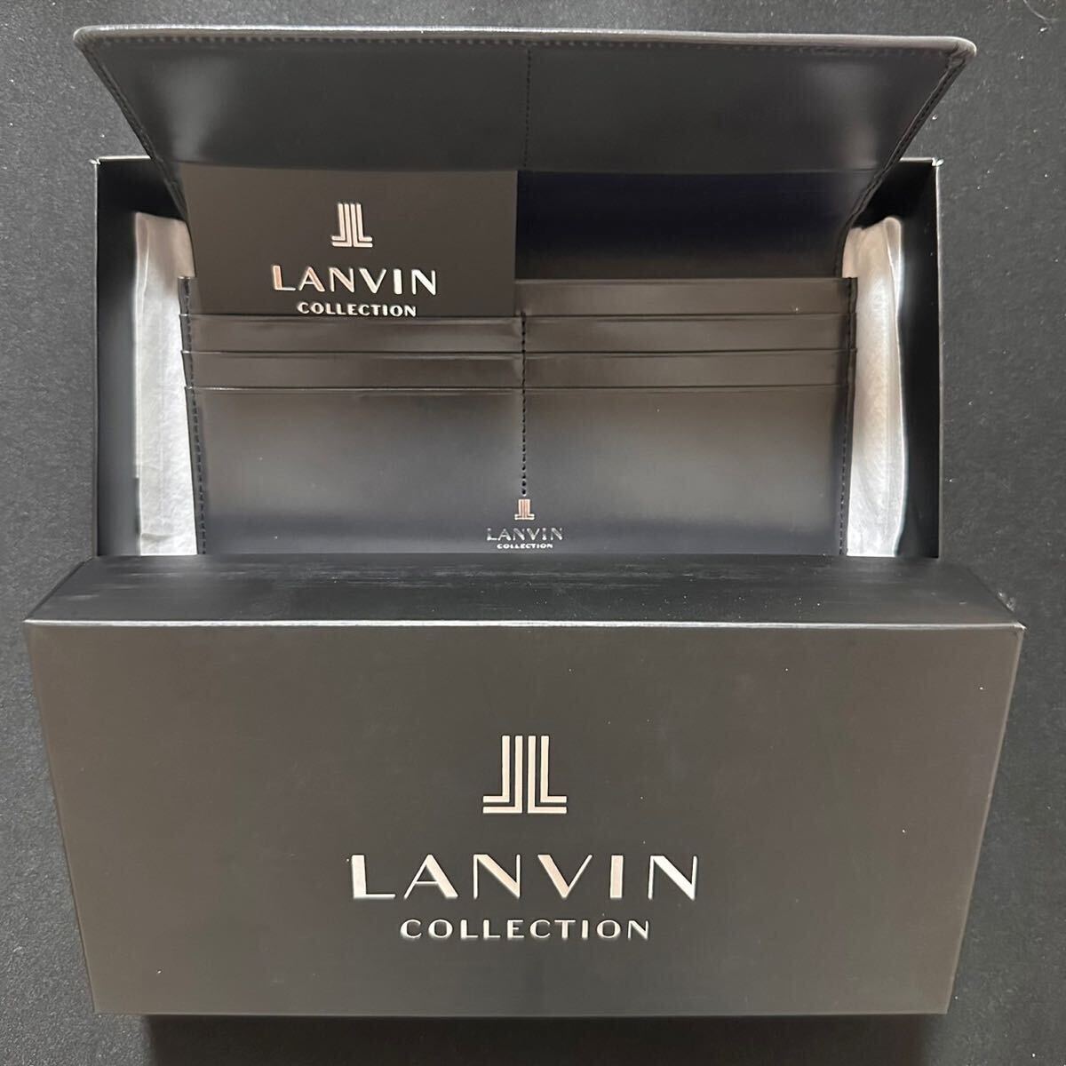 1 иен старт LANVIN Lanvin коллекция длинный кошелек с коробкой 