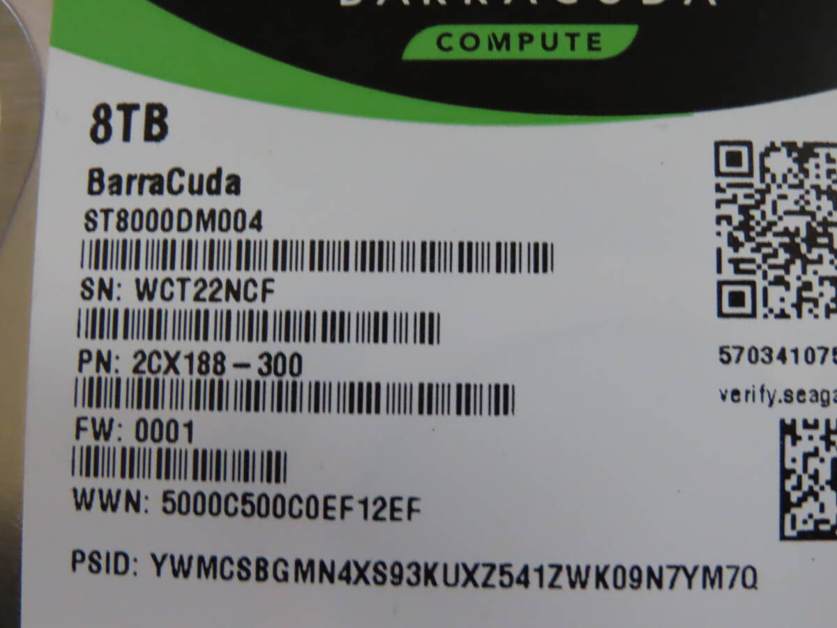 Seagate ST8000DM004(2) 中古です。_画像3