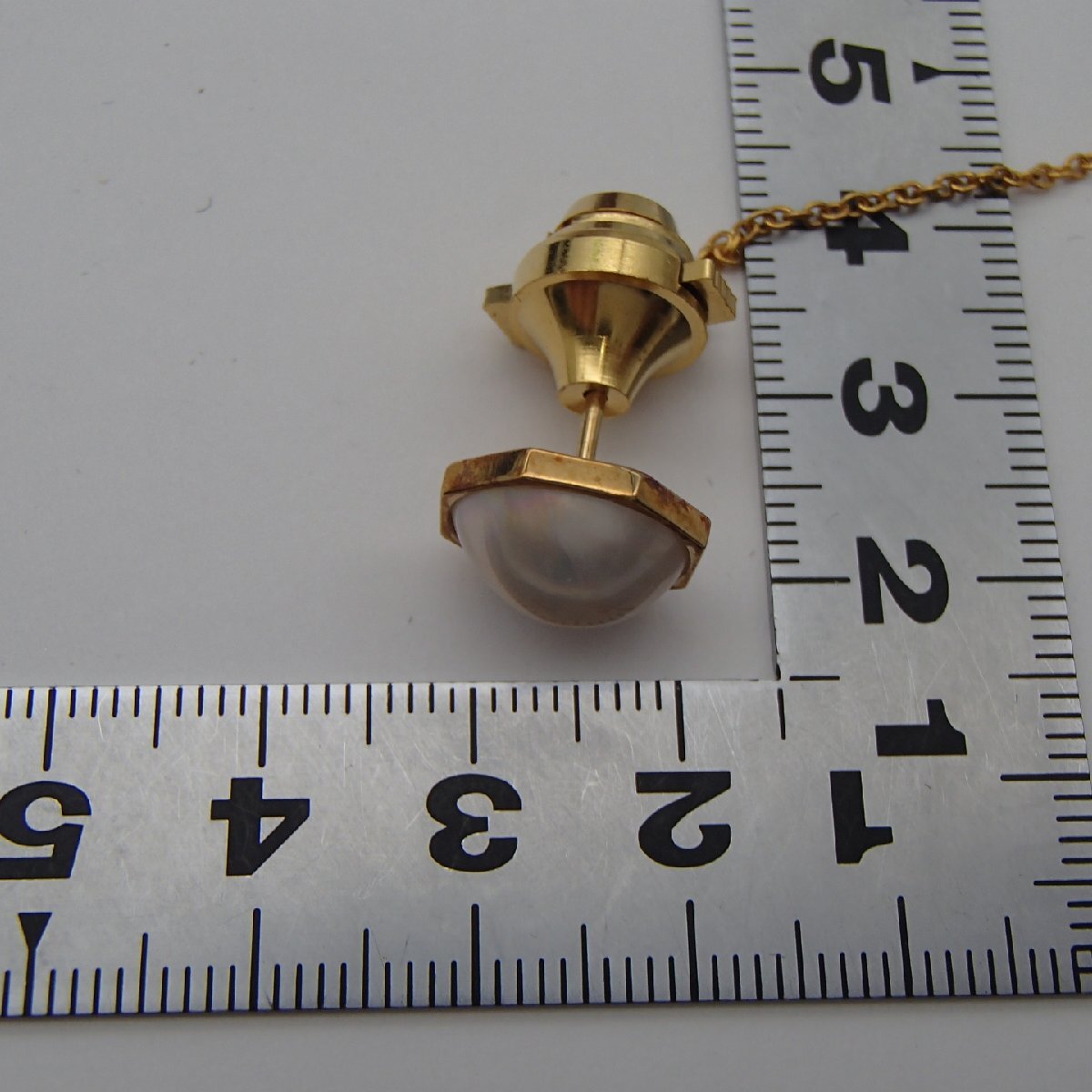 *mabe pearl tie tack / K18 750 approximately 1.8g / pearl pearl accessory *SF