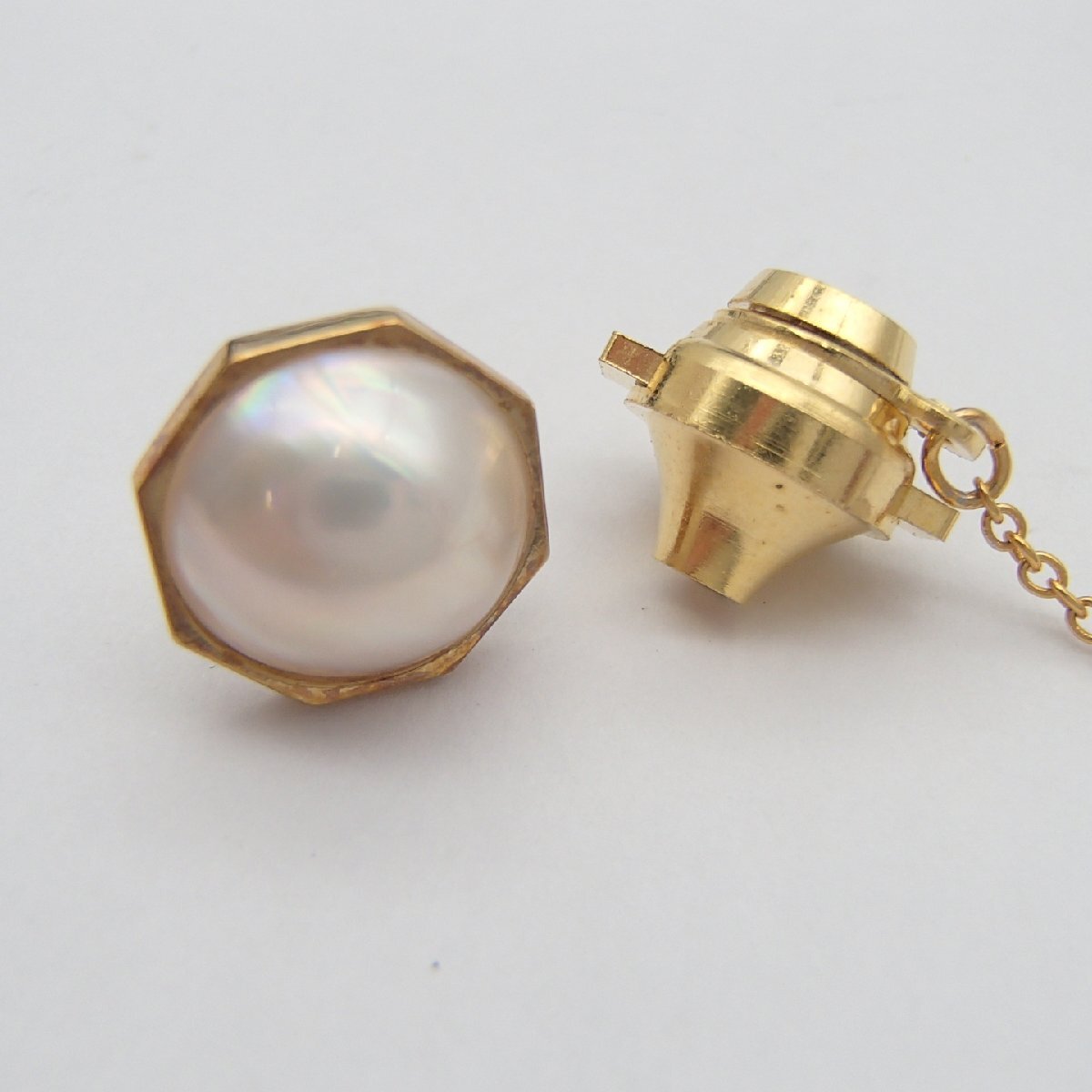 *mabe pearl tie tack / K18 750 approximately 1.8g / pearl pearl accessory *SF