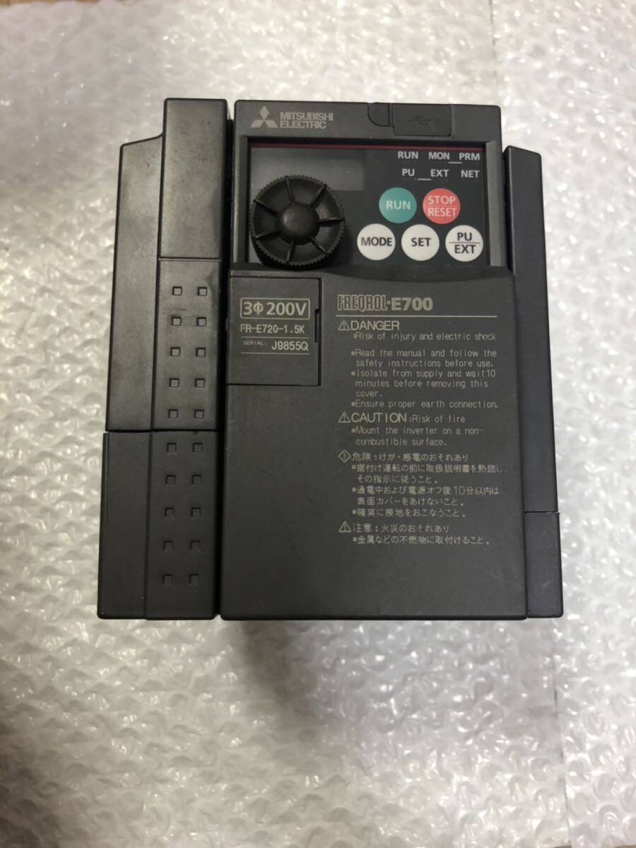 中古美品三菱電機 MITSUBISHI インバーター FR-E720-1.5K動作保証3/4　A-1-E