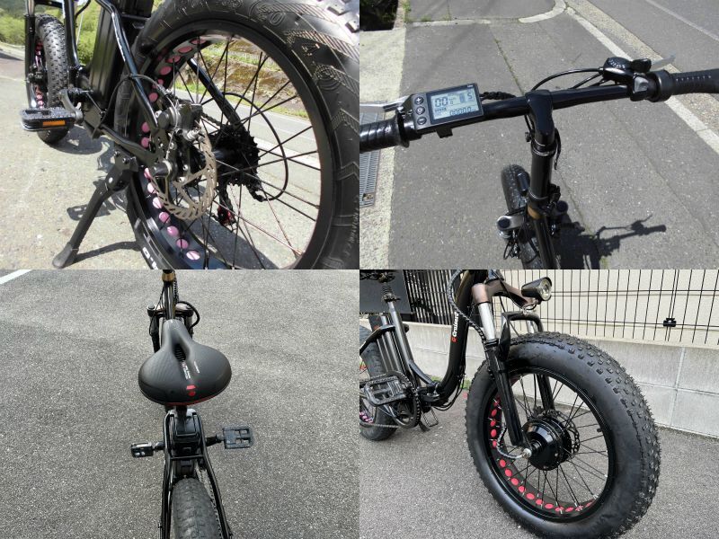 [1 jpy ~G-Gruiser20 disk type MTB folding electromotive bicycle new goods lithium battery 36V 10Ah 500W SHIMANO6 speed 20 -inch 4.0 type black color operation verification settled ]