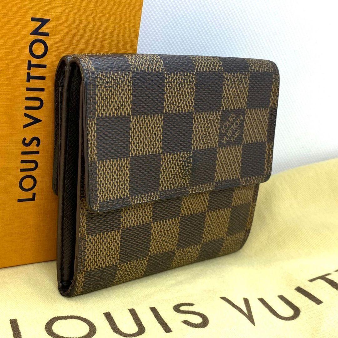 H75-90 美品 1円 LOUIS VUITTON ルイヴィトン N61652 ダミエ ポルトモネ ビエ カルトクレディ 三つ折り 財布 ウォレット _画像2