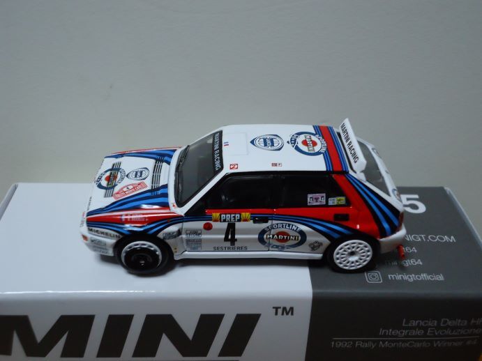 ★MINI GT 1/64　ランチア デルタ HF インテグラーレ エボルツィオーネ　1992 ラリーモンテカルロ 優勝　#4　　455★_画像5