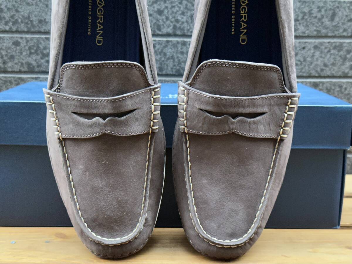 ◆モデル出品◆新品 9M/26.5㎝ コールハーン モトグランド ペニー 定価28,600円 ヌバッグレザー COLE HAAN スリッポン ローファー 靴_画像6