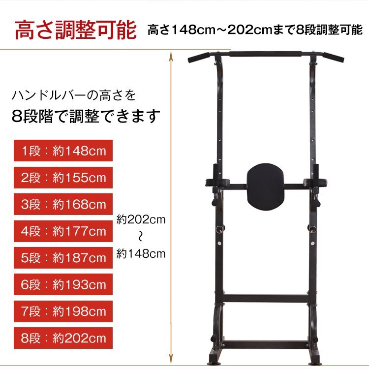 1円 筋トレ ぶら下がり健康器 トレーニング クッション付き マルチジム 懸垂マシン トレーニング 腹筋 腕立て 背筋 de025_画像3