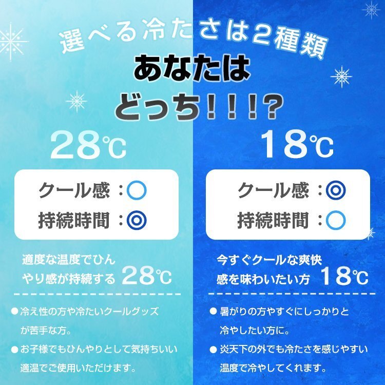 送料無料 爽快リング アイスネックリング 18℃ 28℃ 繰り返し エコ 冷却 クール ネッククーラー 暑さ対策 熱中症 首 首掛け ny518-m_画像3