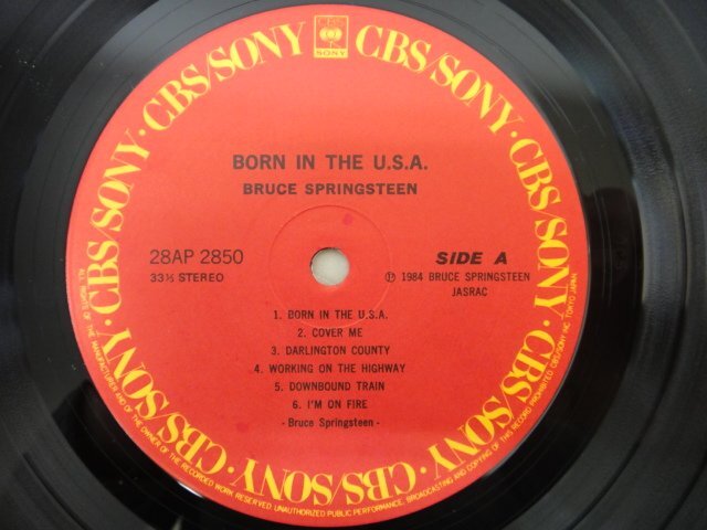 10625 ■ LPレコード BRUCE SPRINGSTEEN　ブルース・スプリングスティーン　『BORN IN THE U.S.A.』 ■_画像5