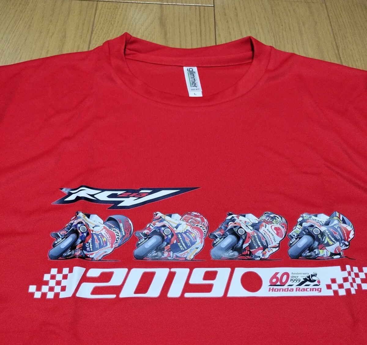 ▼ ホンダレーシング≪シャツ　1枚≫表記サイズ：L　60周年　2019　HONDA Racing　ホンダ　HRC