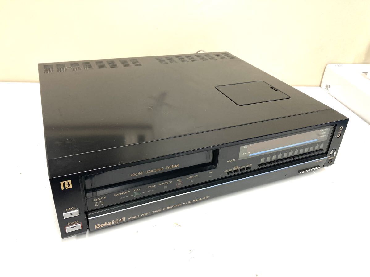 レア　東芝　TOSHIBA カセットVTR　Betahi-fi　ベータビデオデッキ　通電不可　ジャンク品　V-L70 640516013_画像1