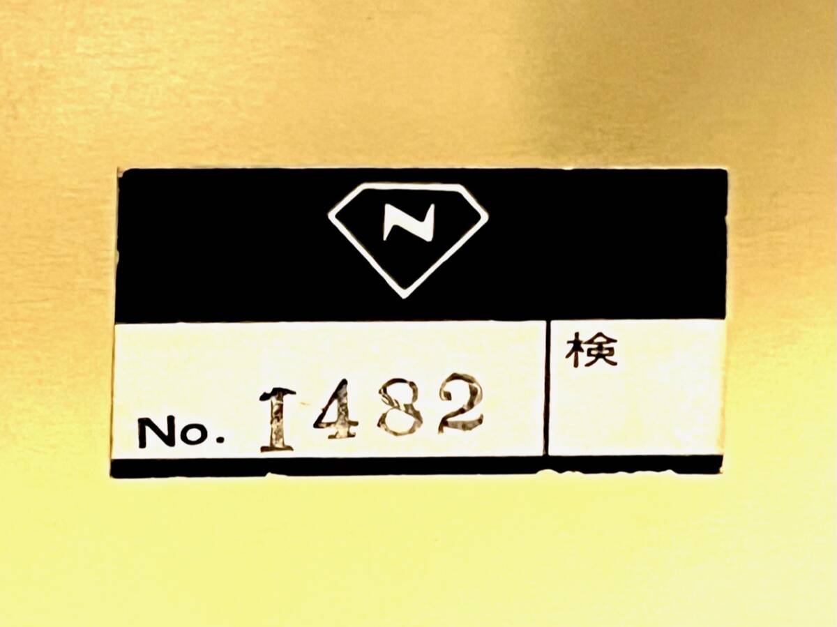 630409005 Nマーク 日本美術時計 14DAY ゼンマイ式 No.1482 アナログ アンティーク レトロ ゴールドの画像8