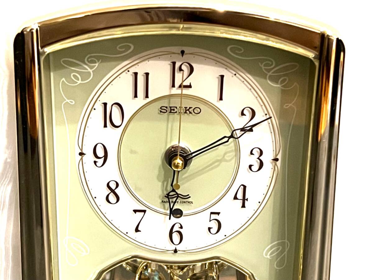 630409031　SEIKO　セイコークロック　置き時計　アナログ　BY223M　回転装飾　オニキスフレーム　インテリア　雑貨_画像9