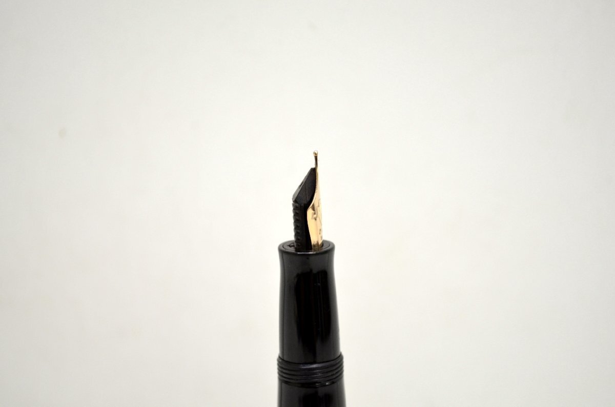 [fui] WATERMAN Waterman fountain pen pen .18K 750 K18 stamp have black × Gold color 13.5cm