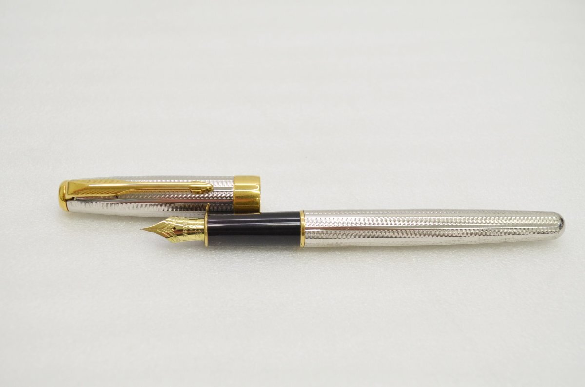 [fui] PARKER SONNET Parker so net fountain pen pen .750 18K 750 stamp have silver × Gold color 