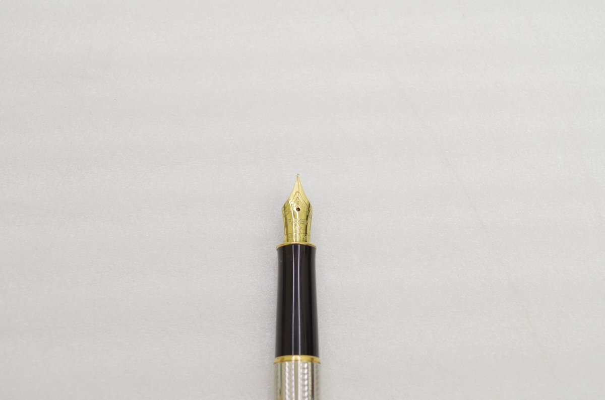 [fui] PARKER SONNET Parker so net fountain pen pen .750 18K 750 stamp have silver × Gold color 