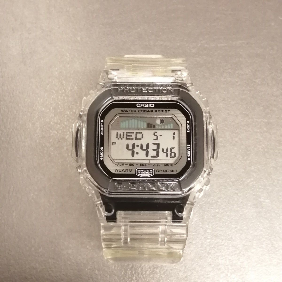 【美品】CASIO カシオ G-SHOCK G-LIDE GLX-5600-1JF 国内モデル スケルトン(クリヤー) カスタム