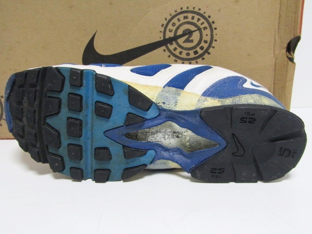 96年製 1996 VTG NIKE WMNS AIR MAX 96 ORIGINAL VARSITY ROYAL PHOTO BLUE OG 105070-141 US11 28cm ナイキ エアマックス オリジナル 加水の画像7