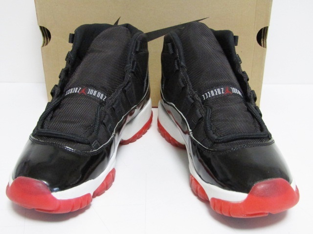 96年製 1996 VTG NIKE AIR JORDAN 11 HIGH OG BRED 130245-062 US9 27cm ナイキ エアジョーダン 黒赤 オリジナル ビンテージ デッド 極美_画像3