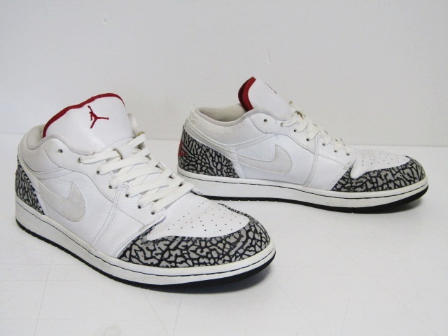 08年製 2008 VTG NIKE AIR JORDAN 1 Phat Low Cement Grey 338145-162 US10 28cm ナイキ ジョーダン ファットロー オリジナル ビンテージ_画像2