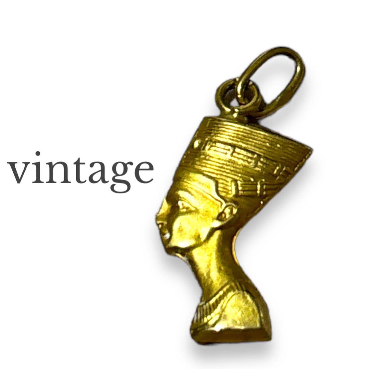ヴィンテージ　ペンダントトップ ゴールド　GOLDカラー　人物　個性的　1.5cm vintage アンティーク_画像1