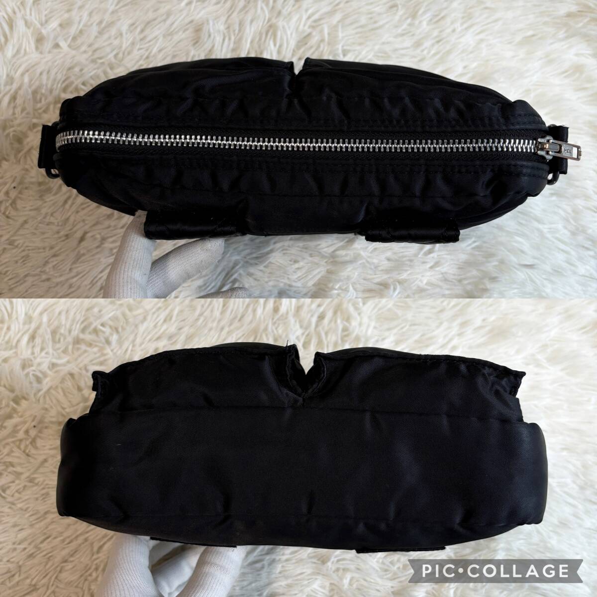 1 иен ~ 2WAY* PORTER TANKER сумка на плечо сумка "body" сумка-пояс Poe tartan машина мужской черный женский Yoshida bag чёрный 