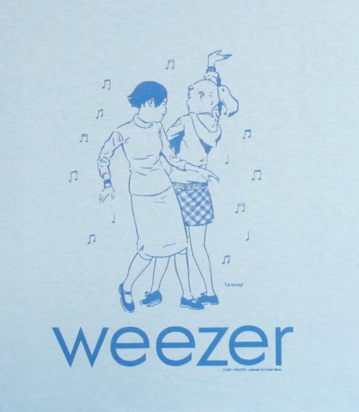 【新品】Weezer Tシャツ Mサイズ Sax オルタナ ギターポップ グランジ バンドT エイドリアントミネ シルクスクリーンプリント_画像2