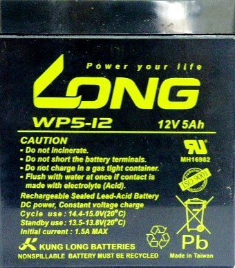 WP5-12 バッテリー LONG 12V5Ah UPS 無停電電源装置 蓄電器用バッテリー 完全密封型鉛蓄電池 NP5-12 NPH5-12_画像3
