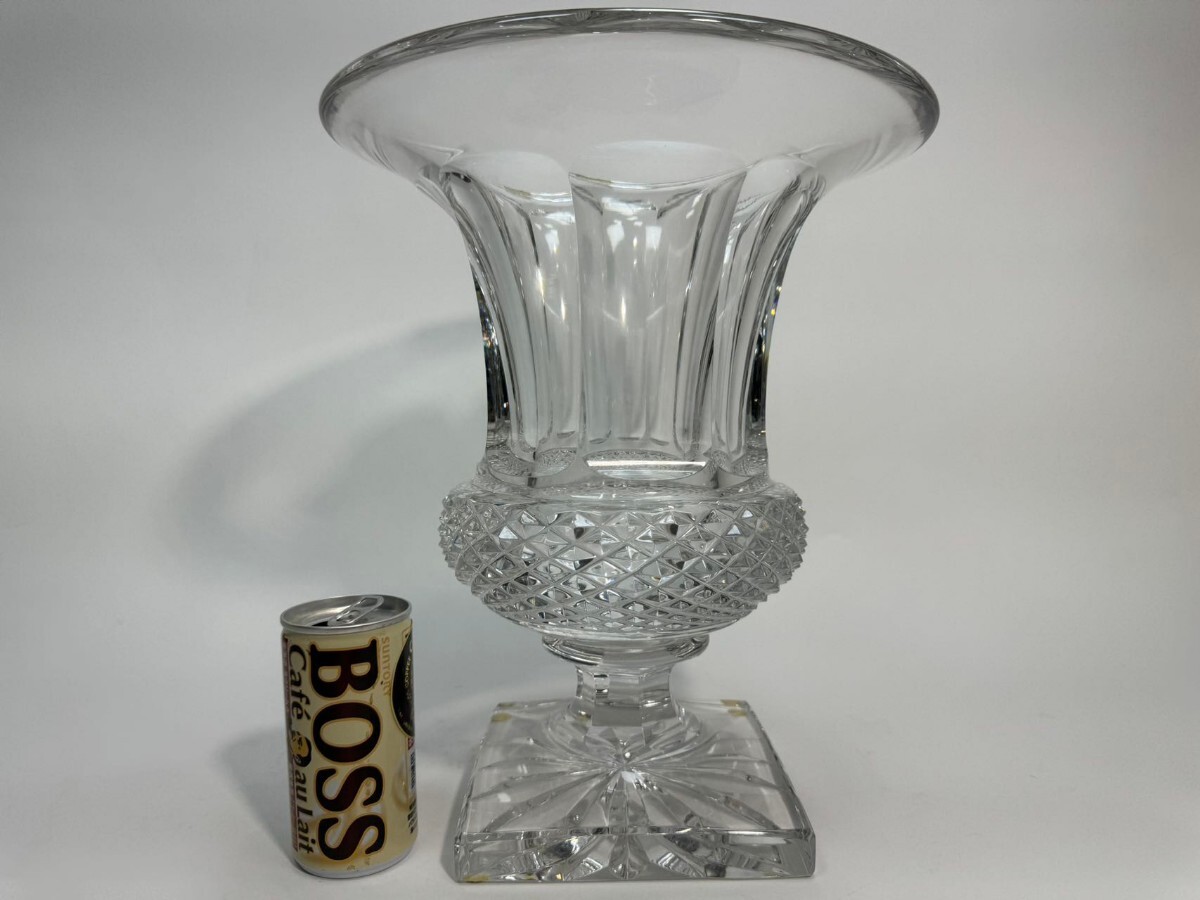 AS753 SAINT LOUIS солнечный Louis crystal большой ваза цветок основа Франция ваза для цветов с ящиком H30.5cm