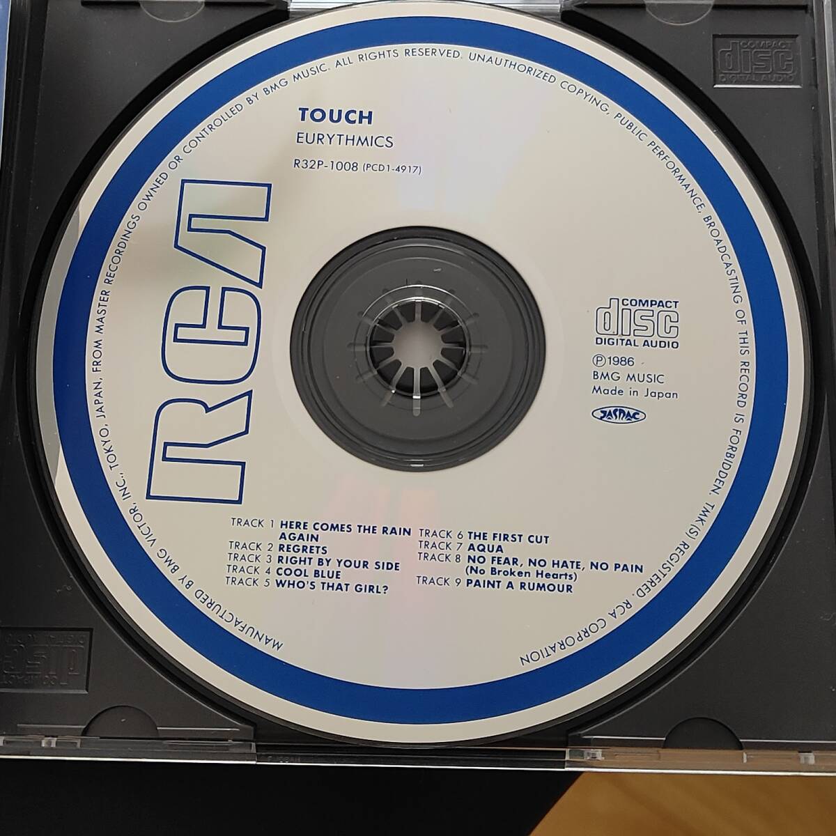 ユーリズミックス タッチ EURYTHMICS TOUCH 定価￥3,200 税込み表記なしの初期盤 旧規格 RCA BMGビクター R32P-1008_画像5