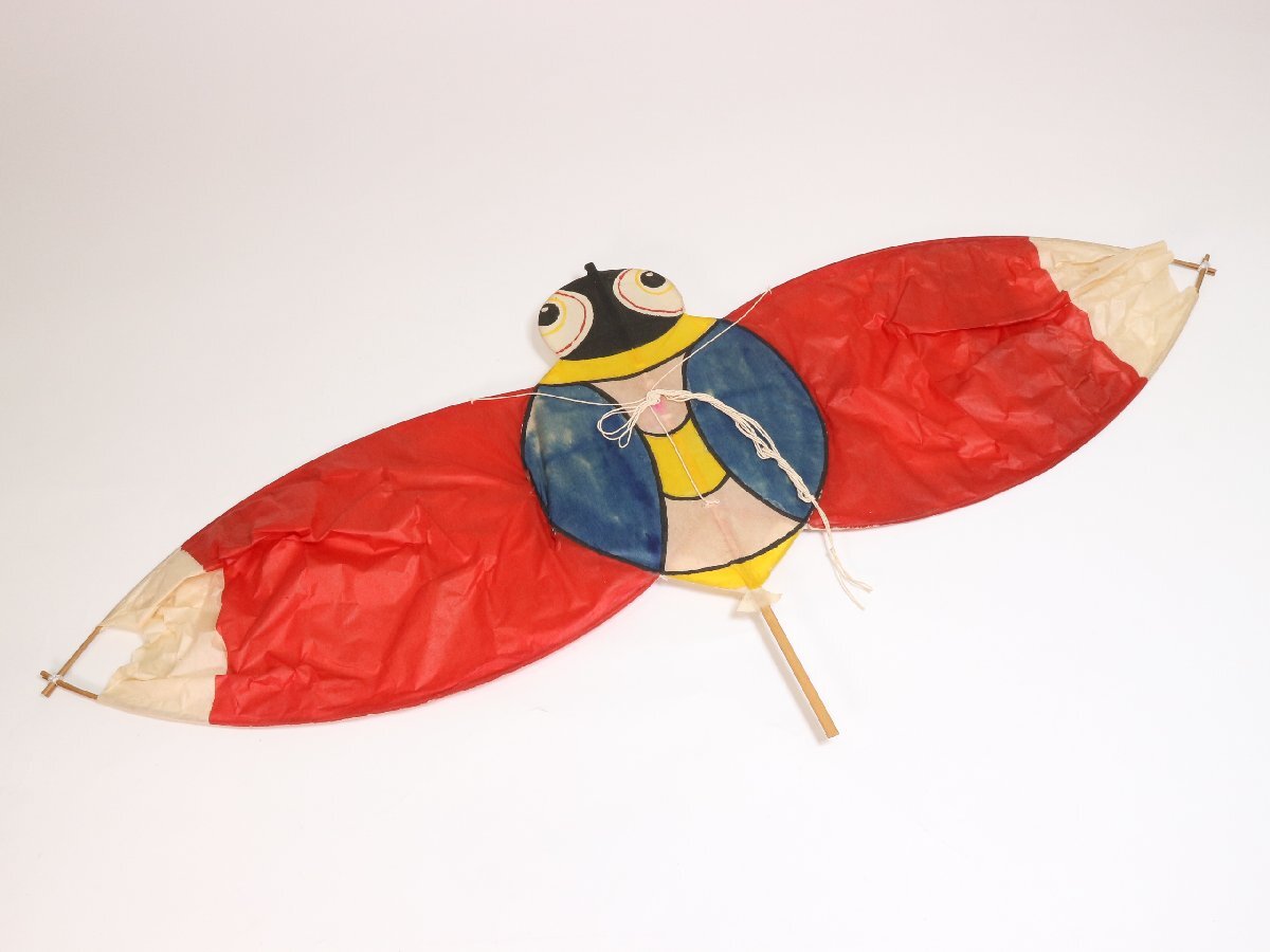 紙玩具 蝉凧 肉筆 郷土玩具 民芸 伝統工芸 風俗人形 置物 2_画像1