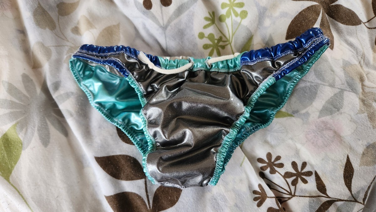  enamel bikini swimsuit men's both sides enamel . bread .. swimsuit turquoise 