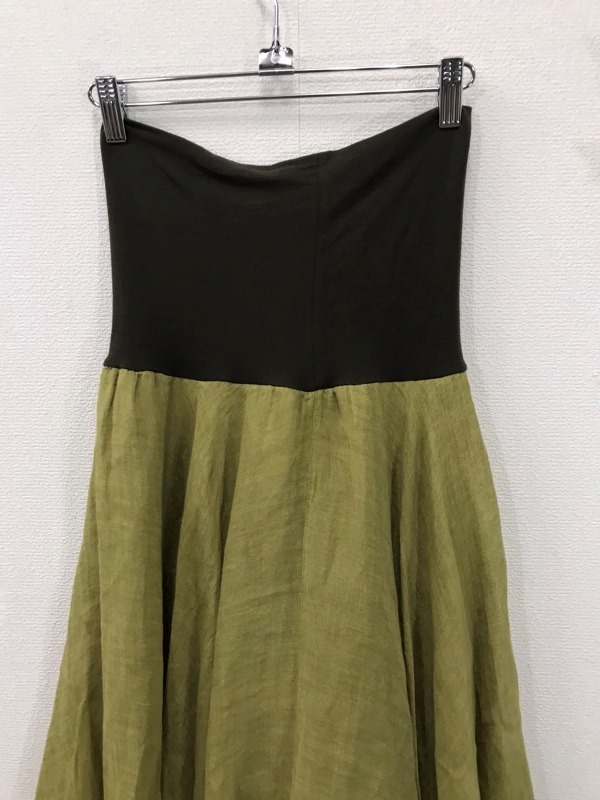 2616 [ EFFE BEAMS ] long flared skirt size :F color : green 