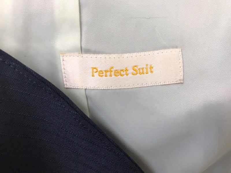 2502 [ Perfect suit ] выставить костюм / жакет * юбка-трапеция размер :9AR цвет : темно-синий полоса 