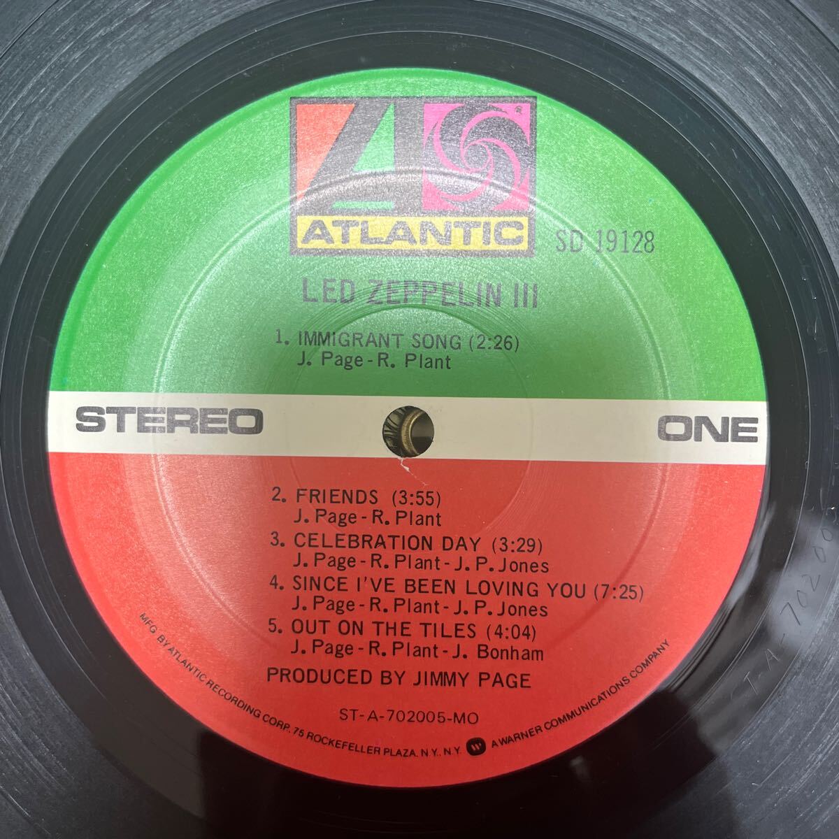 LED ZEPPELIN Ⅲ アナログレコードレッド ツェッペリン SD19128規格　US盤_画像3