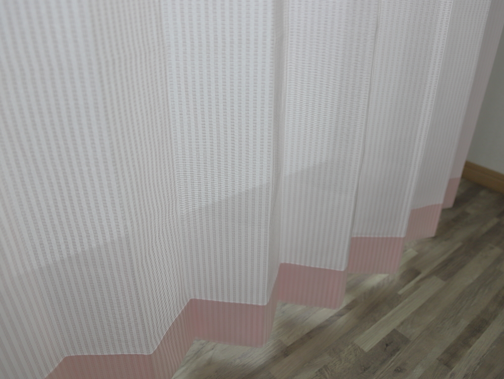 お買い得　外から見えにくい遮像レースカーテン　幅150㎝　丈176cm（2枚組）　soleiyu（ピンク）_画像3