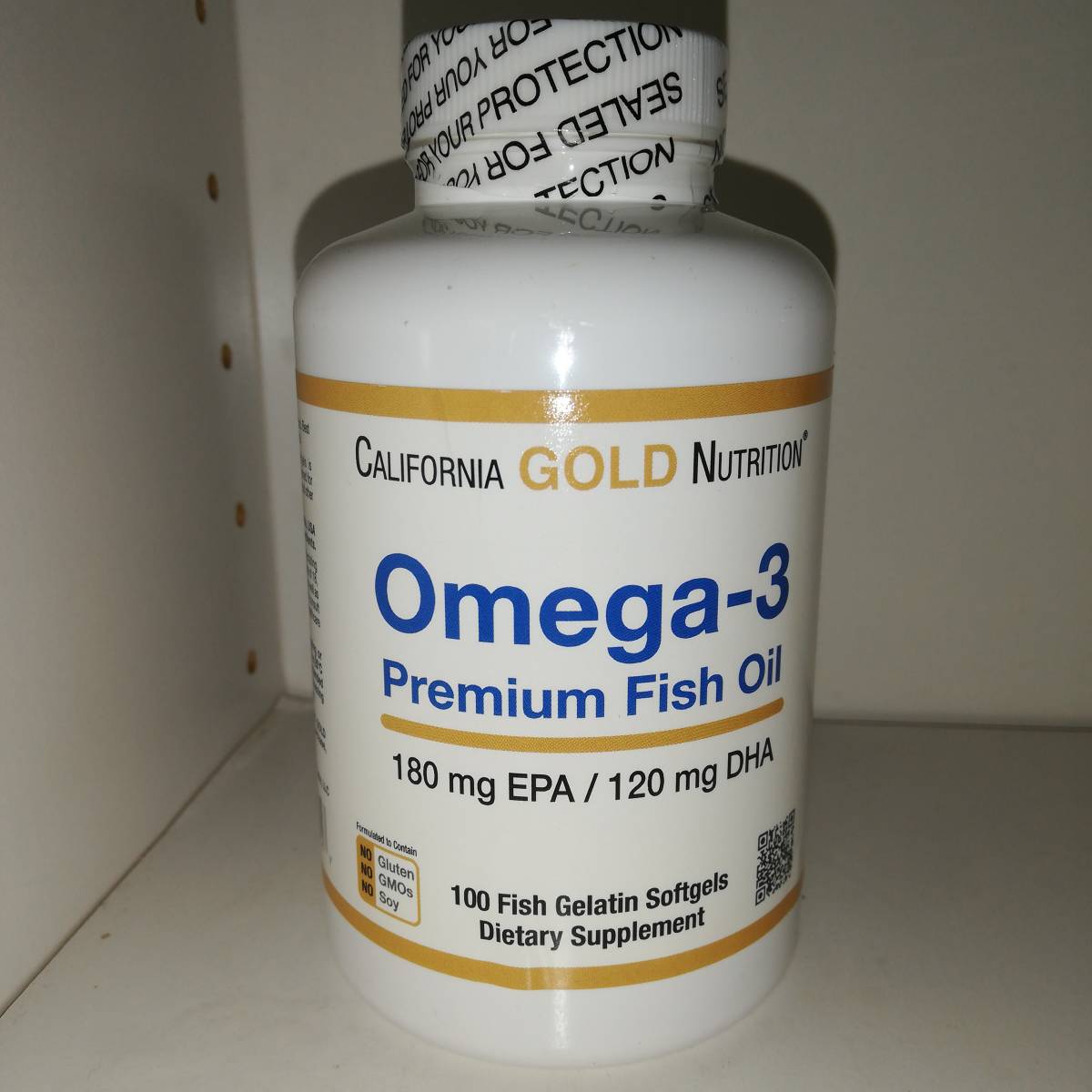オメガ3 プレミアムフィッシュオイル DHA EPA 100粒 California Gold Nutrition【新品・送料込】_画像1