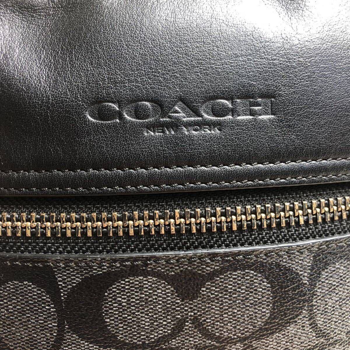 COACH ショルダーバッグ 斜め掛け 黒 ブラック 本革 _画像6