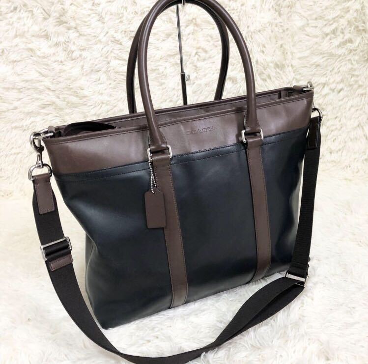 COACH ビジネスバッグ トートバッグ レザー 2way ショルダー メトロポリタン _画像6