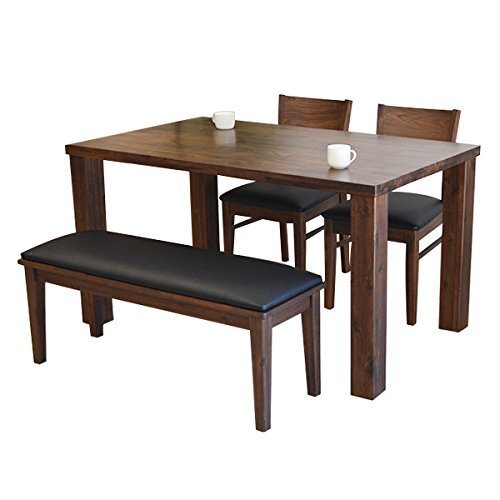  limited amount 4 person for 135 dining table chair 4 point new life walnut material tere Work bench dining set 