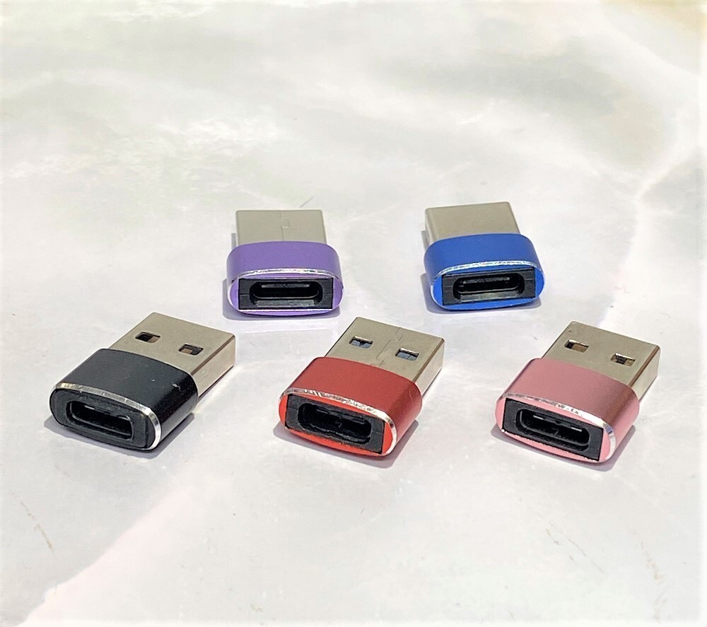タイプC to USB 変換コネクタ 【D-197パープル】 変換アダプター 充電 OTG機能 データ伝送 スマホ パソコンなど対応_画像5