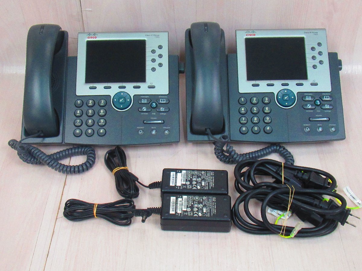 Ω XL2 15265# 保証有 Cisco【 CP-7965G 】(2台セット) シスコ Unified IP Phone IP電話機 領収書発行可能_画像1