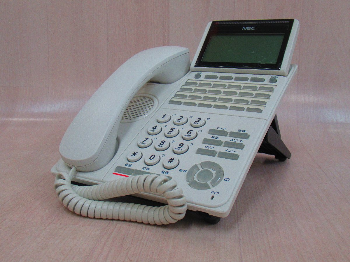 Ω ZZE 15320# 保証有 キレイめ NEC【 DTK-24D-1D(WH)TEL 】(5台セット) UNIVERGE Aspire WX 24ボタン標準電話機 領収書発行可能_画像6