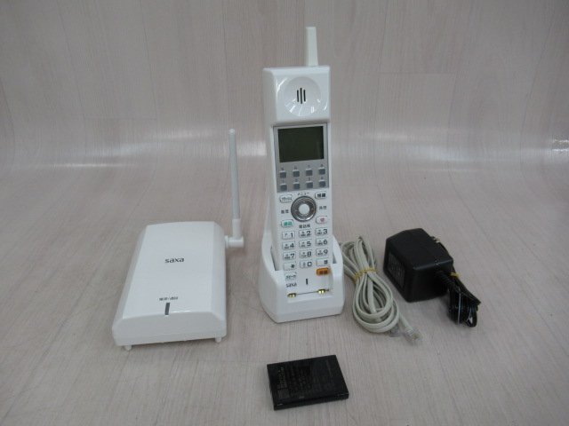 Ω ZP2 16085※保証有 キレイ 22年製 Saxa サクサ PLATIAⅢ プラティア3 WS1000(W) DECTコードレス電話機_画像1