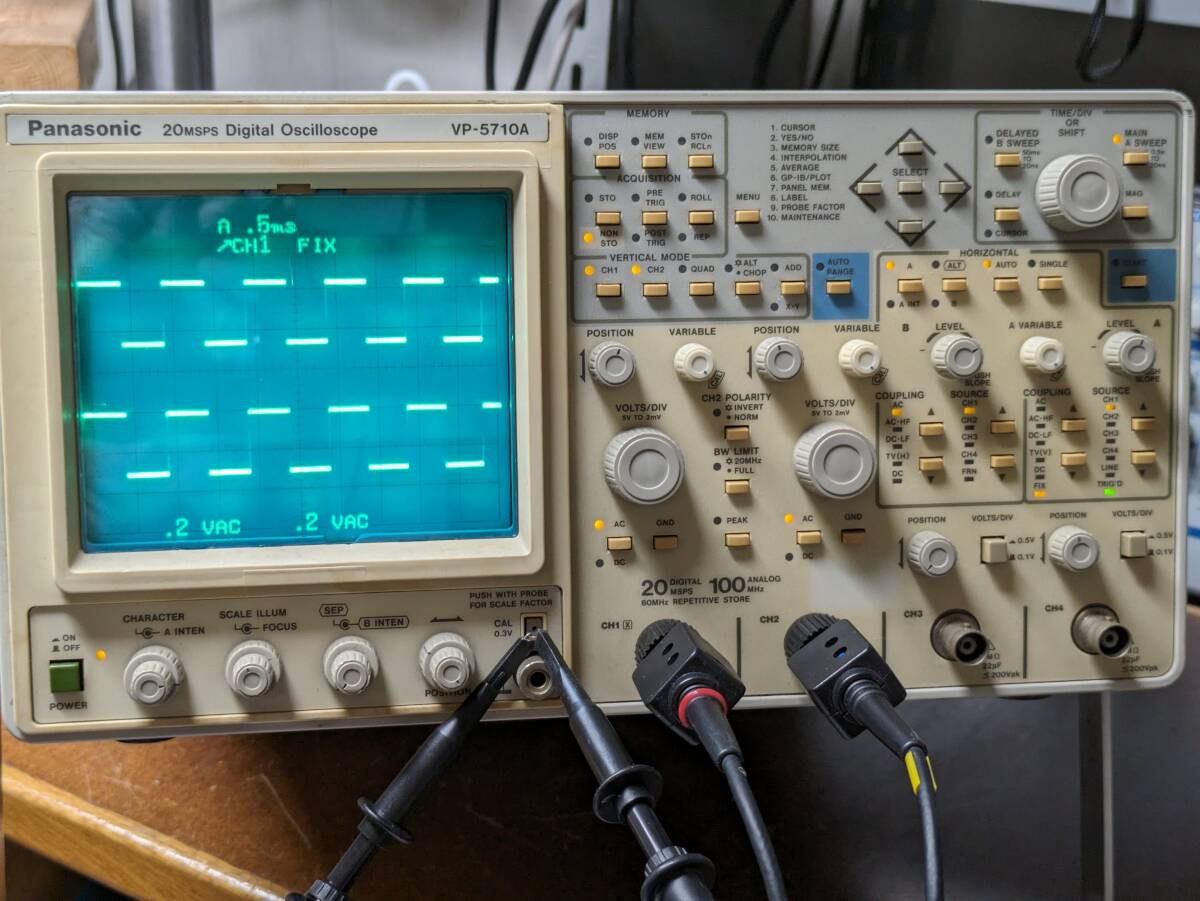 Panasonic ＜VP-5710A＞ 100MHz 20Msps oscilloscope オシロスコープ_画像5