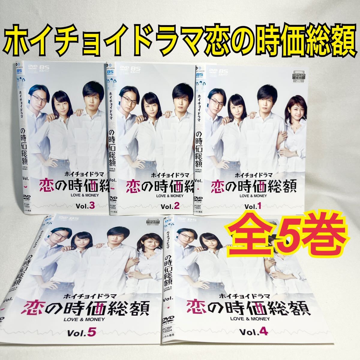 ホイチョイドラマ 恋の時価総額 LOVE&MONEY DVD 全5巻 田中圭 日本映画の画像1