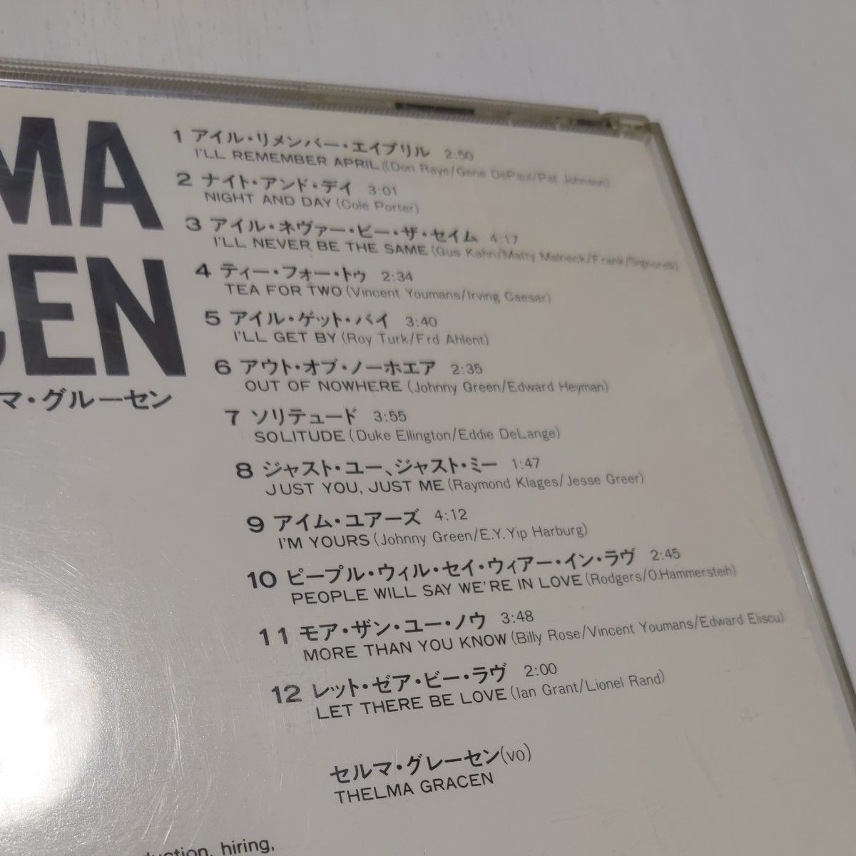 ナイト＆デイ NIGHT&DAY／セルマグレーセン THELMA GRANCEN 帯付き国内盤CD