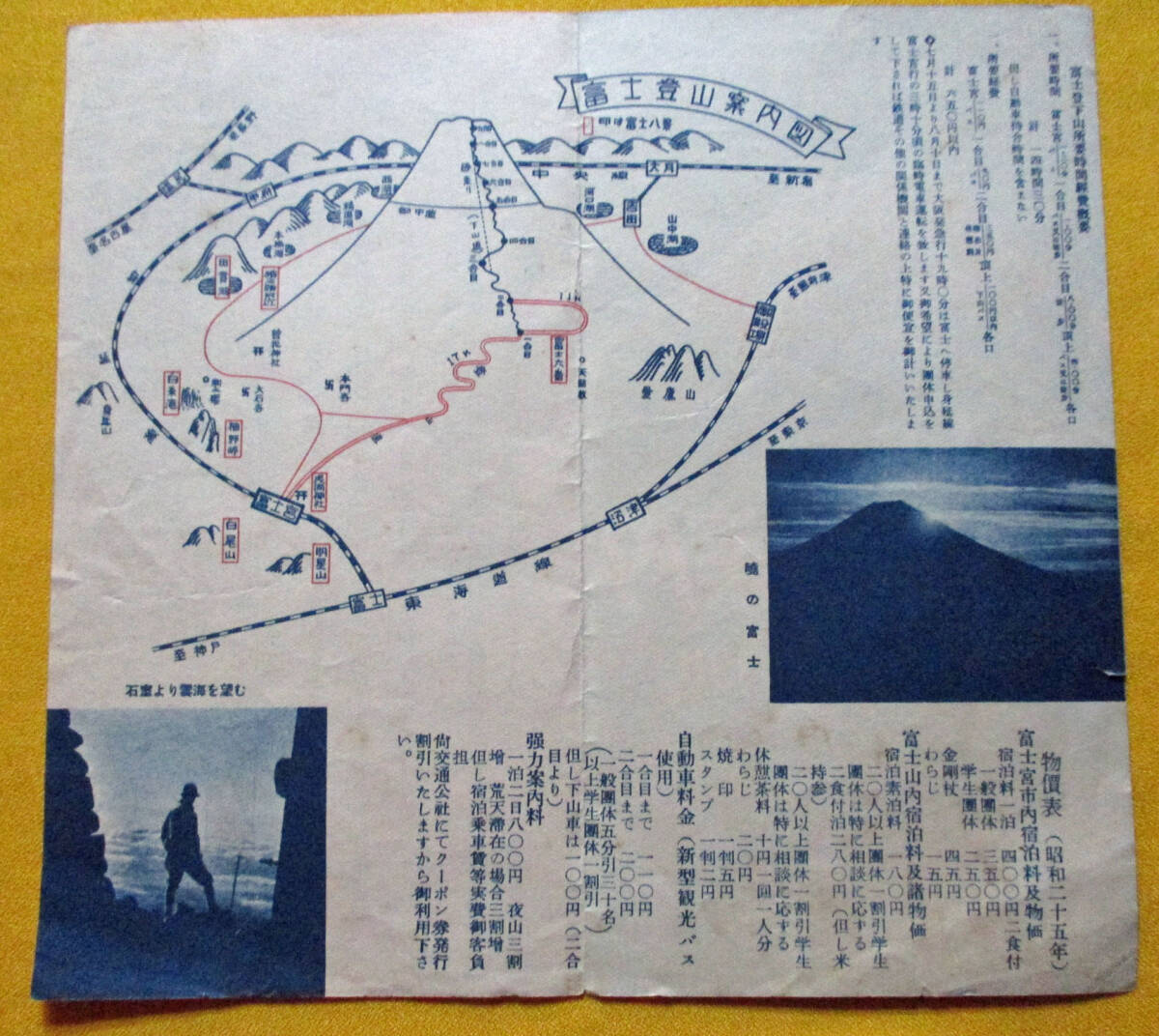 【昭和二十五年●表口 富士登山案内 富士宮口から●】　_画像3