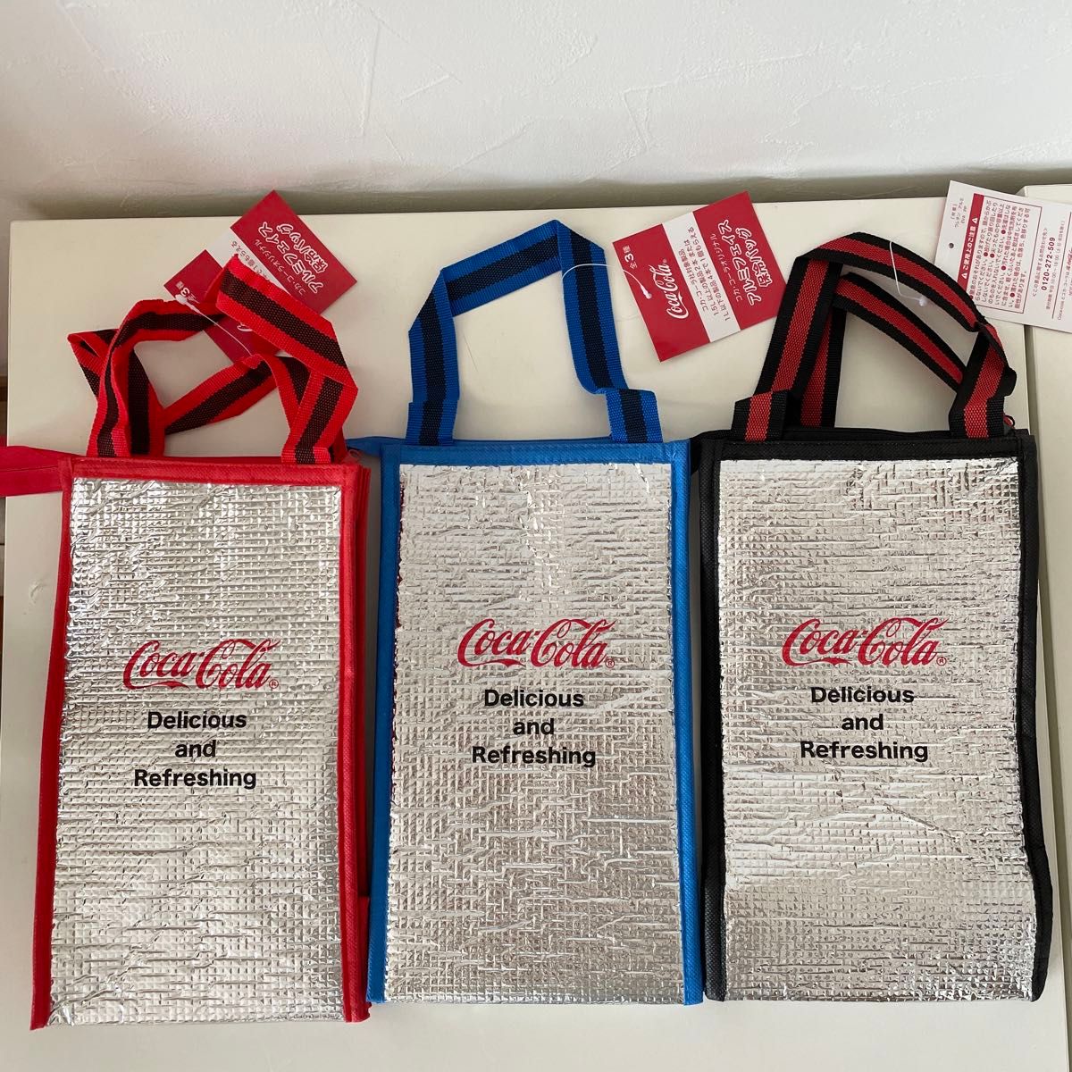 コカコーラ　アルミフェイス　保冷バッグ　クーラーバッグ　全３種　コンプリート