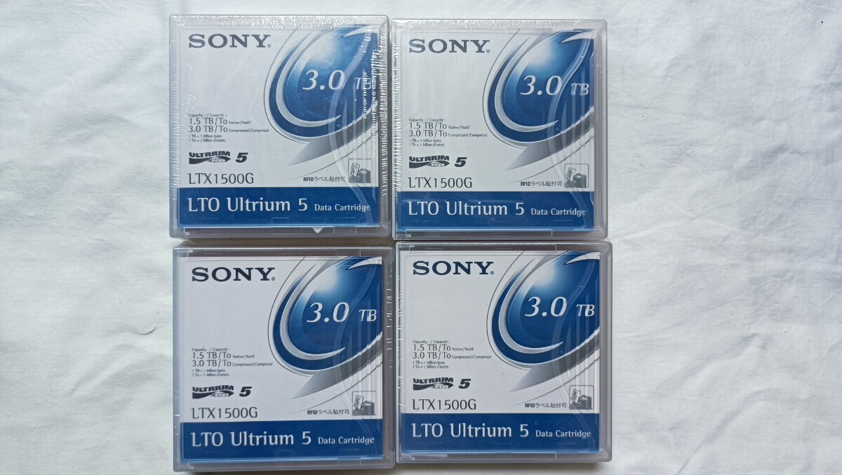 【未開封】SONY LTO Ultrium 5 4個セット データカートリッジ 1.5TB 3.0TB LTX1500Gの画像1