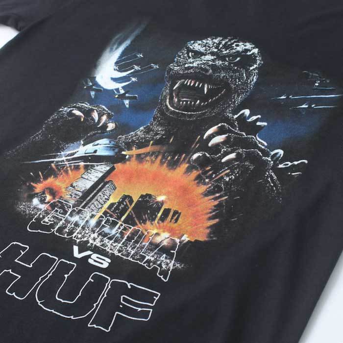 新品 M Huf ハフ vs Godzilla S/S Ture T-Shirt King of the Monsters ゴジラ ツアー ロゴ 半袖 Tシャツ 東宝 コラボレーション_画像4